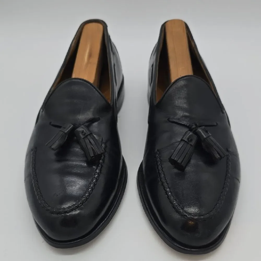 Cole Haan Black Leather Tassel Loafers